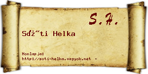 Sóti Helka névjegykártya